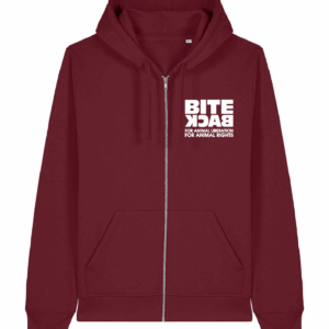 Hoodie Bite Back Bordeaux - konijn -