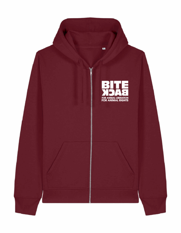 Hoodie Bite Back Bordeaux - konijn -