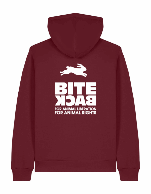 Hoodie Bite Back Bordeaux - konijn - - Afbeelding 3