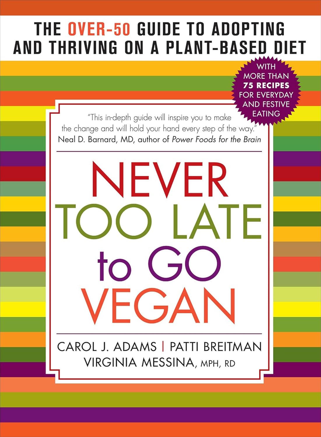 Never Too Late to Go Vegan - Carol J. Adams, Patti Breitman, Virginia Messina