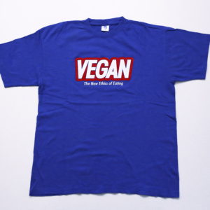 Retro T-shirt Vegan Blauw