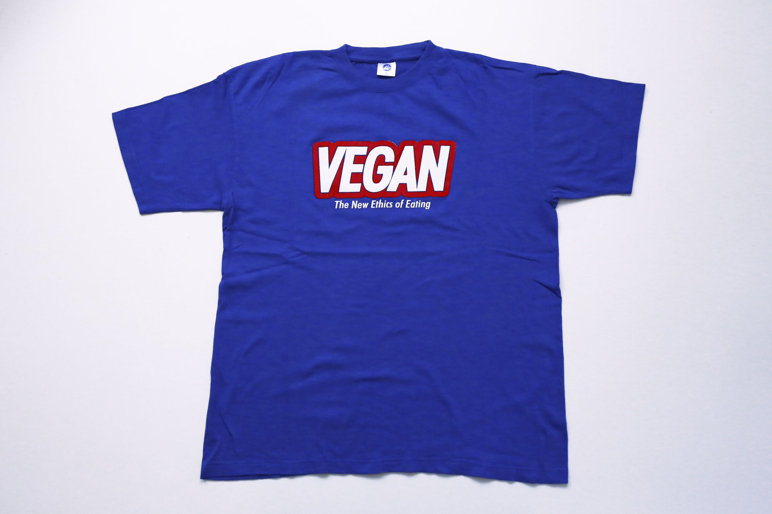 Retro T-shirt Vegan Blauw